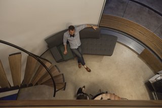 All furniture was designed and custom built for the home. "You're dealing with a very tight radius," says Christoph Kaiser. "You can't just go to a furniture store and buy it."