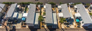 There are four models to choose from at Palm Canyon Mobile Club, ranging from 600 to 1,100 square feet.