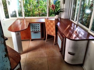 Commissioned art desk by local artist Doug Britt 