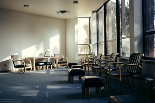 Several of Aalto's iconic furniture pieces line the wall and provide plenty of natural reading light.