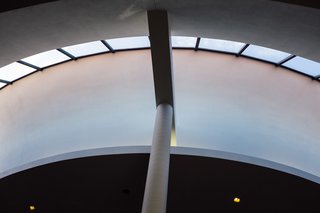 The circular ceiling and dramatic use of support structures creates breathtaking views.