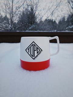 The Topo mug seemed right at home in the frosty cold surroundings.