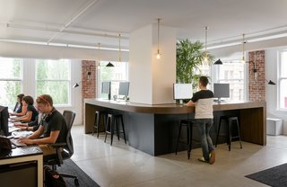Having large standing spaces in common areas is a newer trend in office spaces, but they allow employees to work in the way that is best suited to them.