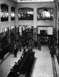 Formerly a Historic Bank, This Amsterdam Hotel Honors its Stately Roots - Photo 2 of 14 - The large central bank hall circa 1932.