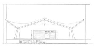 For his design, Mr. Dow made use of Dow Chemical’s Styrofoam for the roof framing, covered with a thin concrete layer and waterproofed.