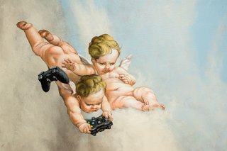 Mixing More Than Mediums - Photo 4 of 6 - "Kids These Days" after Boucher.