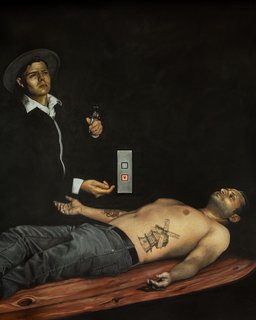 Mixing More Than Mediums - Photo 6 of 6 - Morrison and Vacchiano self-portraits for "Chasing Windmills" after Rembrandt.