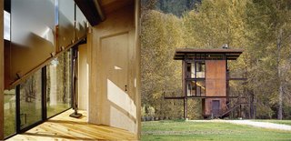 Inside Washington State's Steel Cabin On Stilts - Photo 3 of 5 -