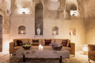 Ever Wanted to Stay in a Cave That’s Actually Pretty Modern Inside? - Photo 6 of 10 - The House Hotel Cappadocia in the Turkish town of Ortahisar, Cappadocia, still retains original features like frescoes and crown moldings, while introducing modern amenities like sleek, freestanding baths and a luxury Haman spa.