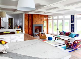 9 Small Spaces With Color - Photo 5 of 9 - Husband-and-wife design team Robert and Cortney Novogratz mixed vintage and modern furnishings with plenty of color in the modest-sized living room of their eclectic Bellport, New York, beach house.
