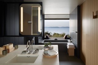 Amanemu (also shown in the cover photo above) in the tranquil Ise-Shima National Park on Honshu Island has suites and villas with large outdoor decks and traditional onsen baths.