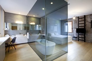 Shown here are the interiors at Waterhouse at South Bund in Shanghai, China.