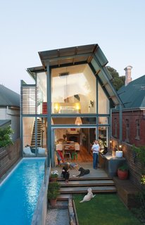 The renovation and two-story extension of this 1880 Adelaide bungalow includes a 23-foot rear lot with a pool.