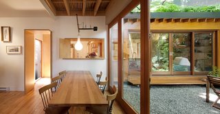 7 Incredible Modern Homes by Canadian Architect Paul Bernier - Photo 5 of 7 - A minimal material palette of oiled yellow birch and oxidized steel gives the interiors a Japanese-inspired, Zen-like feel. 