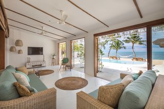 Originally a traditional fishing house right by the beach, this three-bedroom vacation home was renovated with a touch of beach leisure, and includes sumptuous sofas that look out to the pool and sea, as well as an outdoor sala that’s great for morning yoga and meditation.