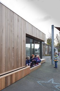 This Company Can Design, Build, and Deliver a Sustainable Prefab in Just 12 Weeks - Photo 5 of 13 - Ecospace classrooms, like this addition to the Eleanor Palmer School in London, can address the urgent need for additional music or art classrooms—or perhaps a science block—in a warm and bright space.