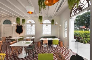 In the hands of the Singapore-based architects at Ministry of Design, this landmark colonial mansion in the UNESCO heritage city of Georgetown in Penang was given a new lease of life, but its beautiful heritage features were retained, including the arched windows and doors in the new restaurant.