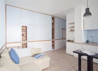 When the doors are shut, the sleeping areas are completely concealed.
