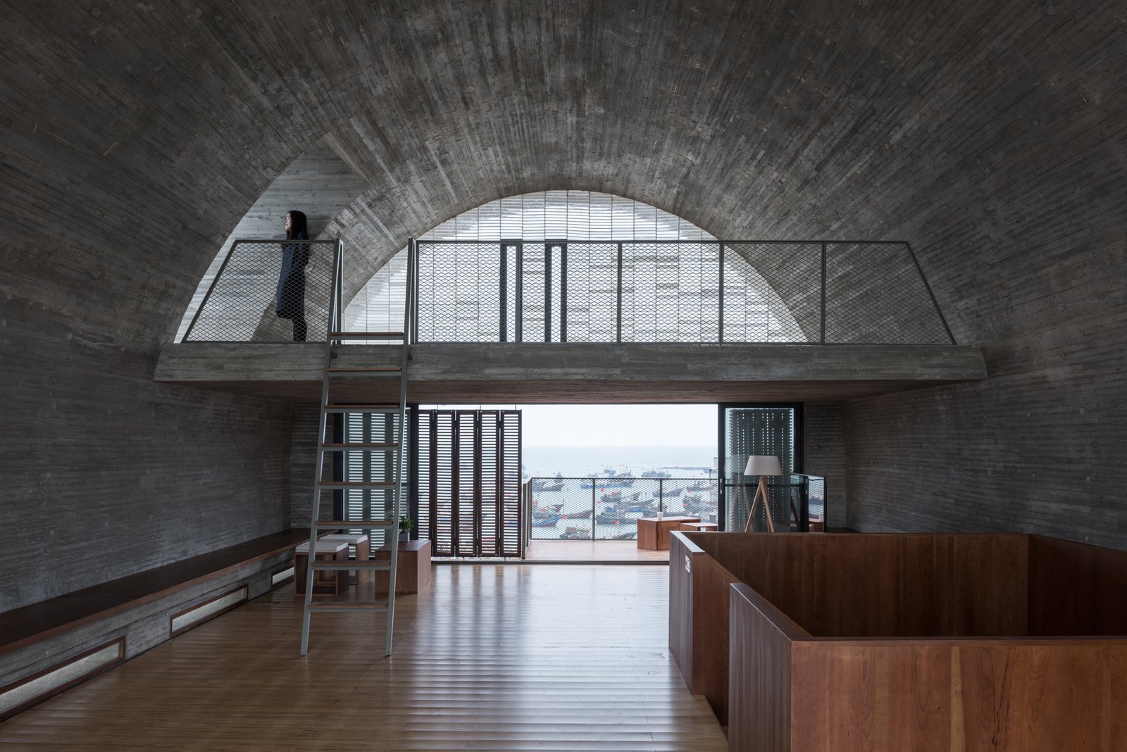 An third level extension with a vaulted ceiling.