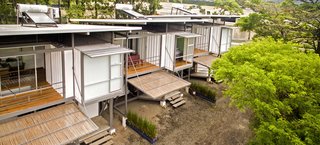 Three environmentally friendly container homes