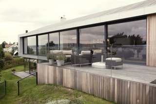 The deck is accessible via both the living and dining area.