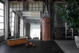 An at-home gym was also designed as part of the renovation.