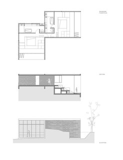 The floor plan for the smaller L-shaped volume.