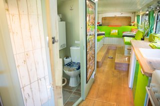A quick peek inside the eccentric interior.