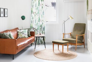 Midcentury furniture, along with thoughtful colorful accents, makes this rental a truly delightful way to enjoy Norway's Vestfold County.