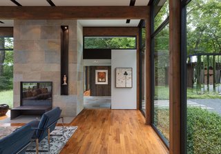 Here's a look at the entry to a corridor that leads to the bedroom wing.