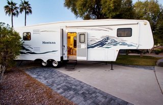10 Things You Should Know Before Moving Into a Tiny Home - Photo 14 of 20 - The Sholins purchased this Keystone Montana Fifth Wheel camper in Arizona.