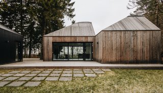 This Forest Retreat Is a Modern Take on the Traditional Estonian Hut - Photo 4 of 12 - The living areas have north- and south-facing glass walls.