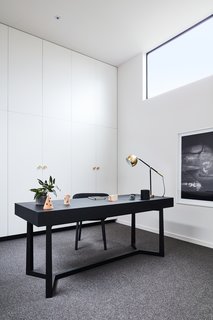 A peek at the study room that houses a clerestory window. 