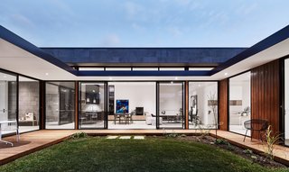 The courtyard infuses the interiors with light.