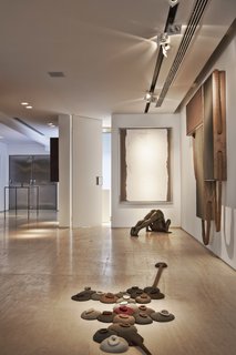A peek at the gallery space in the duplex.