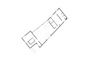 Ground level floor plan drawing.