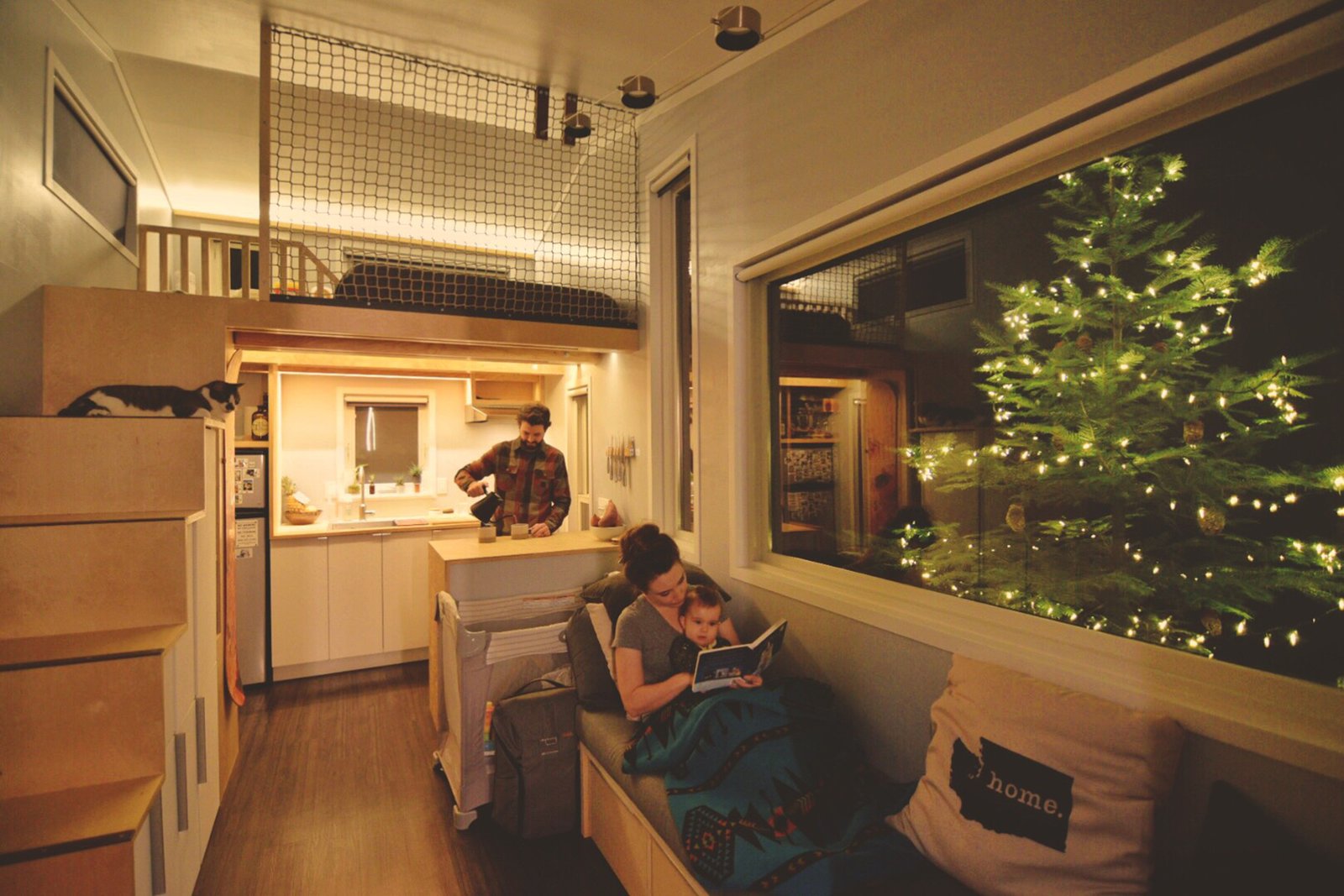 A cozy family Christmas.