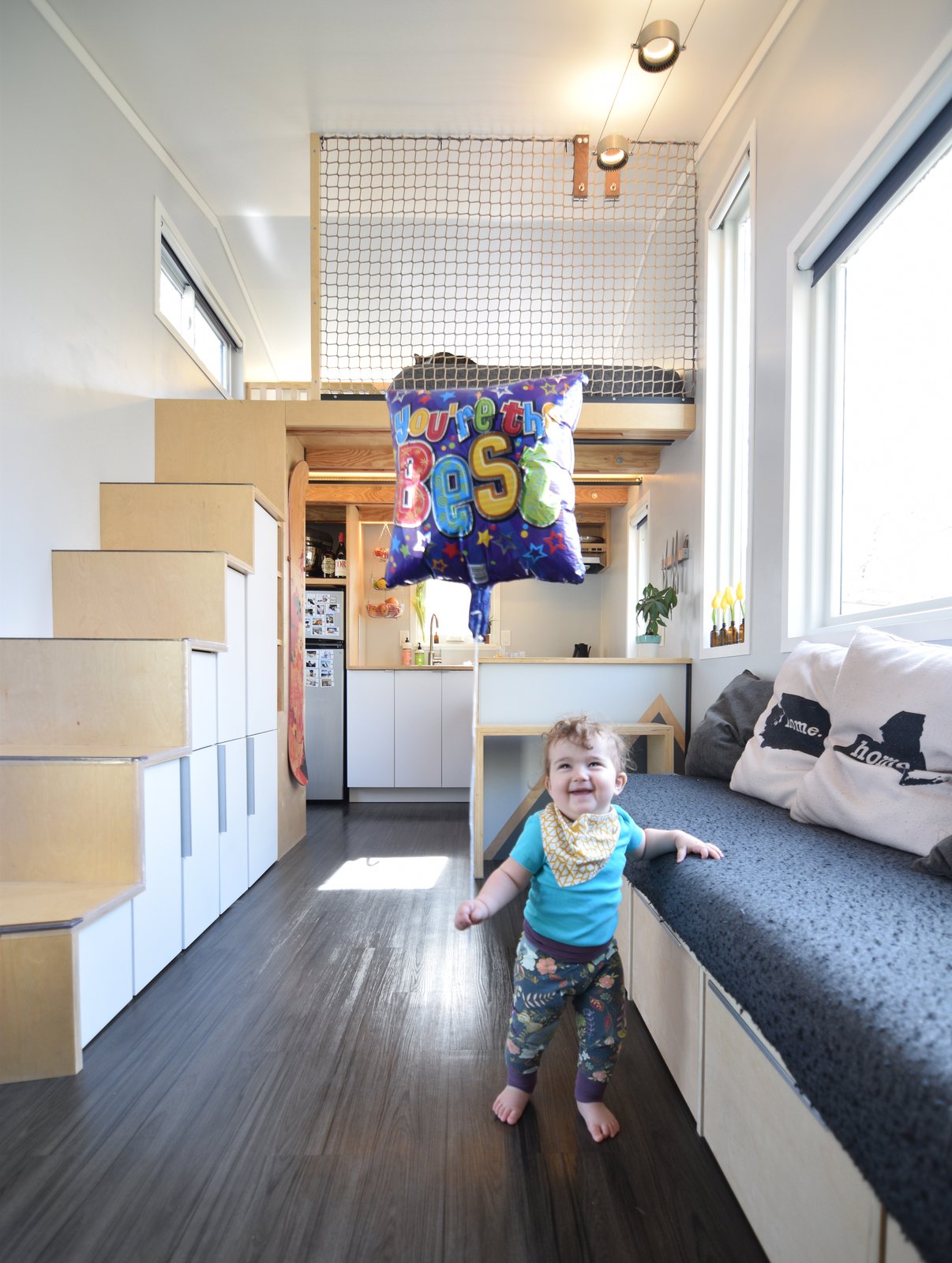Large windows bring plenty of light into the house.