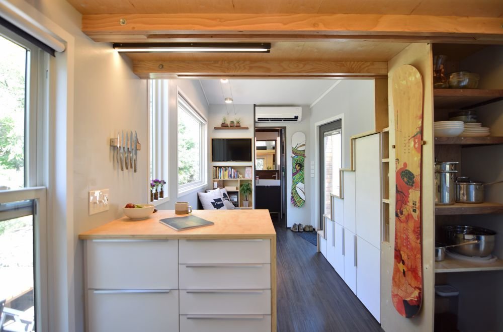 The 24-by-36-inch peninsular counter offers nine more drawers for kitchen good storage below and perhaps our most used multifunctional surface above; used for meal prep, dining, games, office work,depending on the time of day