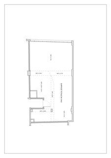 A look at the floor plan of the former garage.