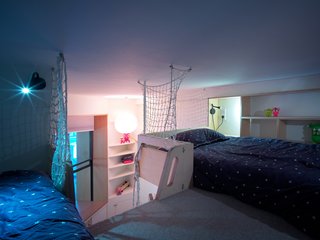 A peek at the loft where the children sleep.