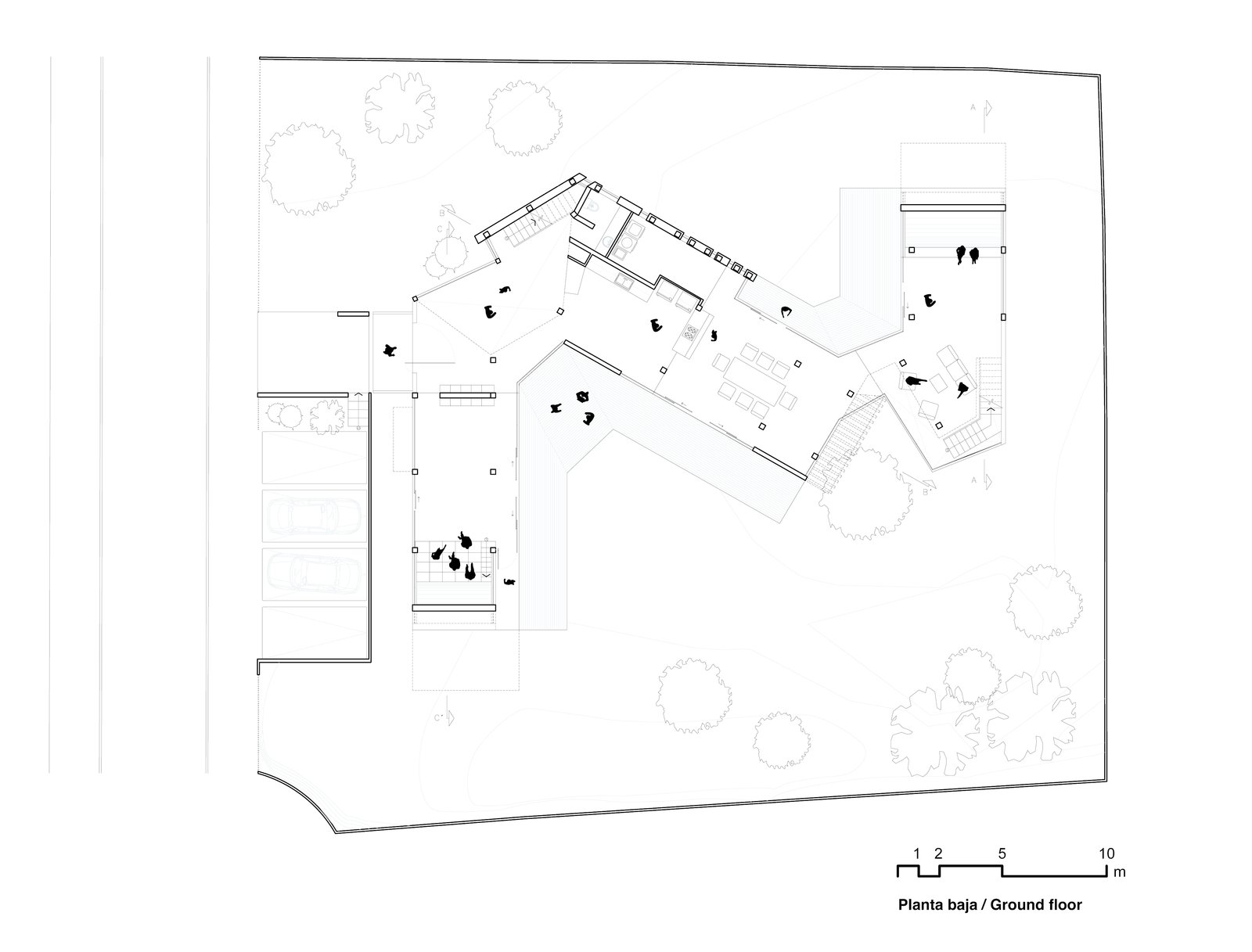 Ground level floor plan.