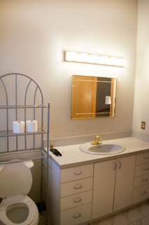 Here is a glimpse at the old vanity.