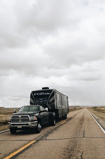 Because most toy haulers are designed predominantly for short weekend getaways, the couple quickly realized the space would need to be upgraded for more efficient family living. In total, the renovation took about 12 weeks and approximately $6,000, as Autumn and Rusty conducted all of the revamp work themselves.