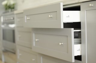 Hardware from German-engineered brands Blum and Hafele are the preferred choice for the Blue Tea Kitchens team.