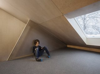 The loft, visually and physically, is the most secluded area of the home with its maze-like feel. 