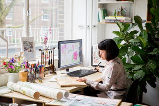 Born in China, Sian Zeng moved to Hungary with her parents when she was seven. She later relocated to London, where she studied textile design at Central Saint Martins, and now lives with her husband.