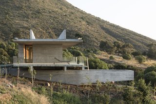 A cross sectional view of the house.
