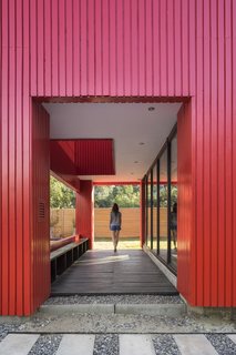 Though this particular house was built on-site, Assadi designed the components to mimic prefabrication. 