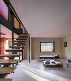 Each floor is comprises two identical modules.